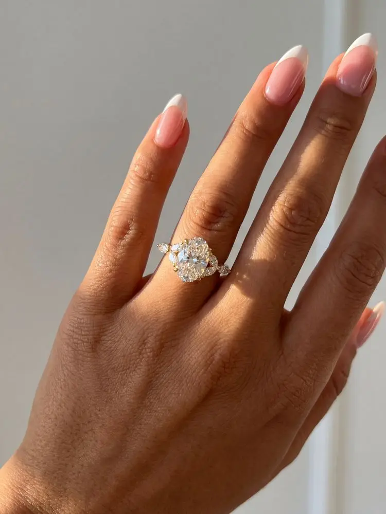925 Sterling Silver Gorgeous Fashion Oval Marquise Zircon Ring For Women Anniversary Wedding Luxury High Quality Fine Jewelry 3