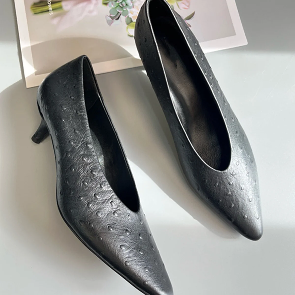 

Maxdutti Black Color French Minimalist Fashion Elegant Pointed Toe High Heels Shoes Women Woman Shoes Shoes For Woman Loafers