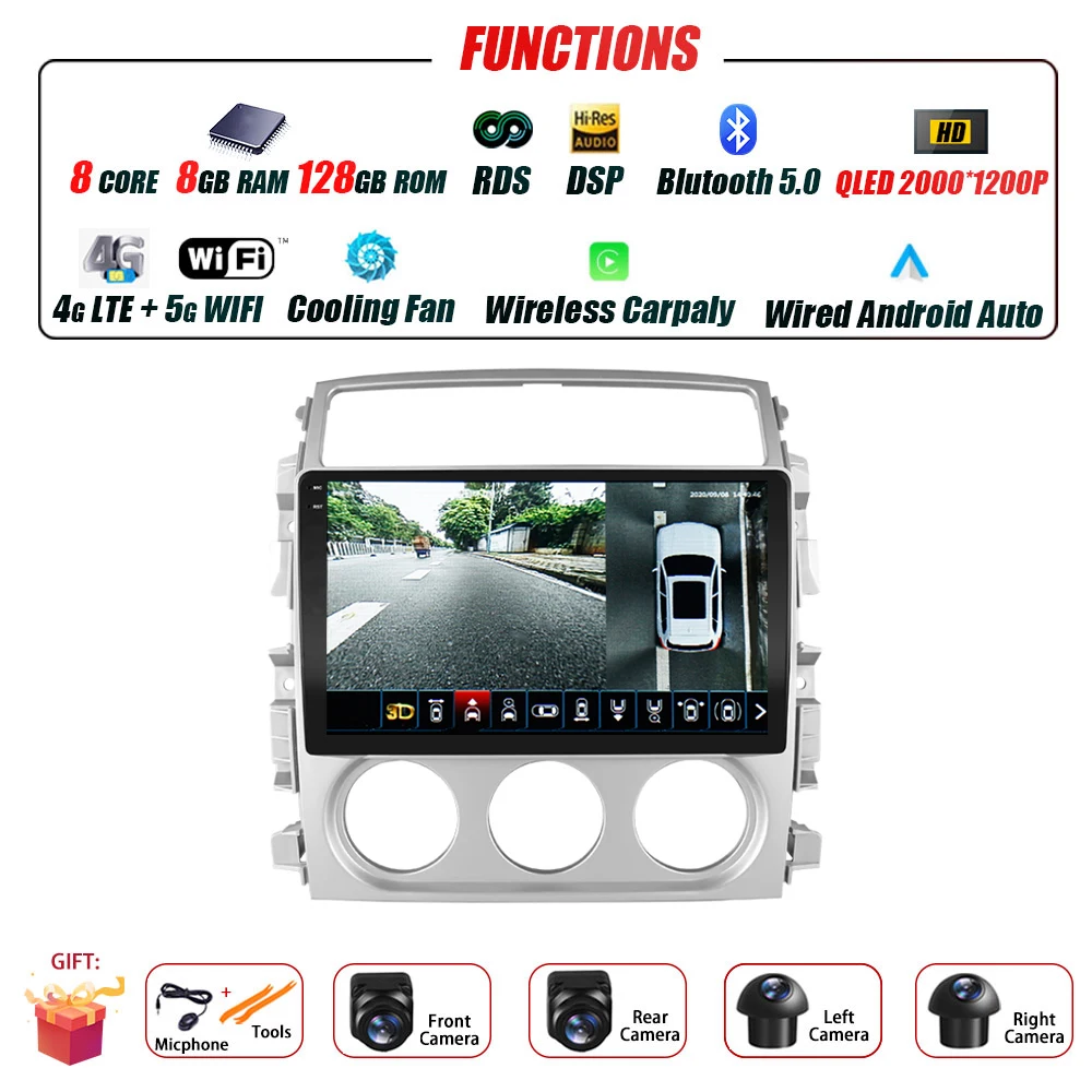 Android 16 Voor Suzuki Liana 2004-2013 Auto Radio Multimedia Video Player GPS Navigatie Stereo Draadloze Carplay Auto WIFI GEEN 2DIN