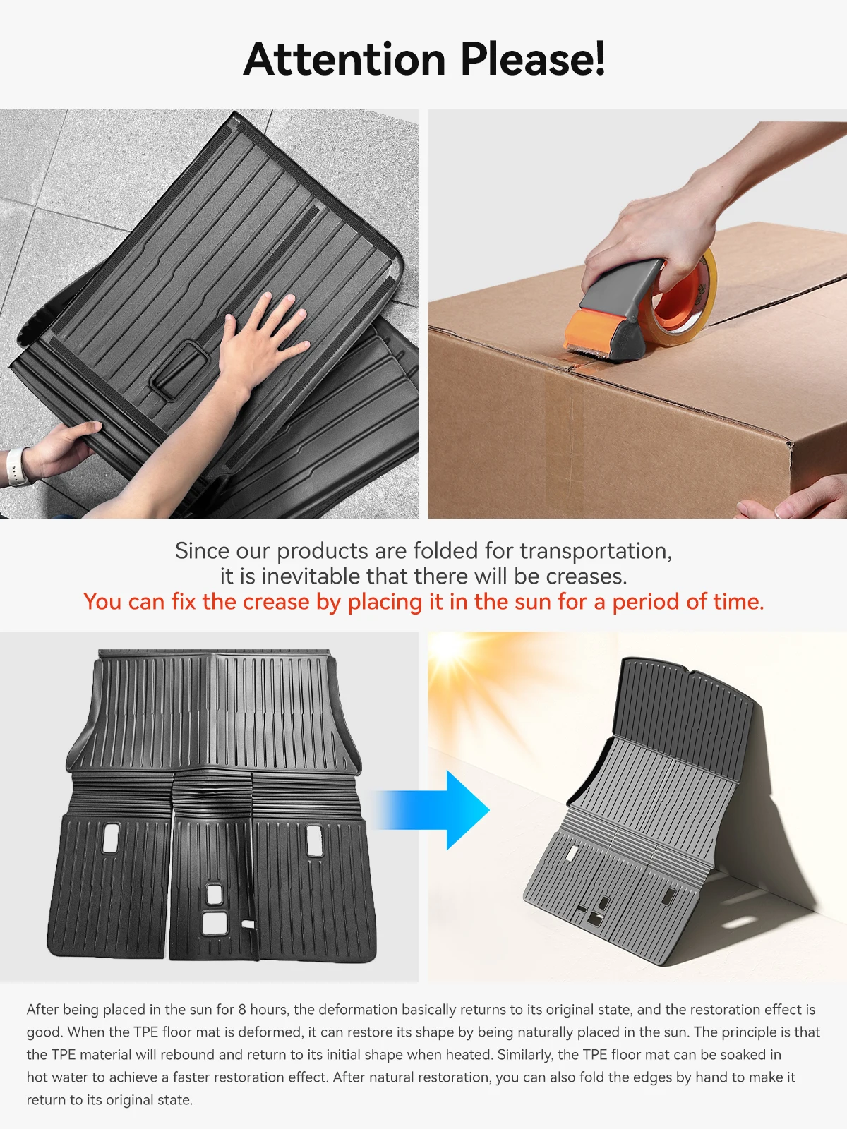 YZ For Tesla Floor Mat Model Y 2021-2026 Model 3 Highland Car Trunk Mat Luggage Mat TPE Waterproof Anti-Slip Set Floor Liner Mat
