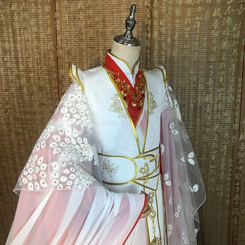 Heaven Official's Blessing Xie Lian Cosplay Costume Crown Prince Yueshen Wedding Dress Female Male Chinese Hanfu Clothing Wig