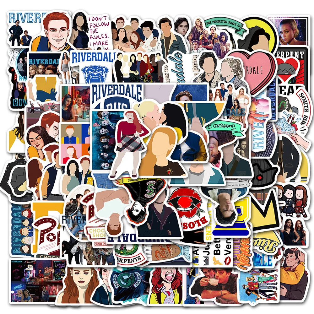 10/30/50/100 Uds. Pegatinas Clásicas de la Serie de TV Riverdale, Pegatinas de Dibujos Animados para Cuadernos, Álbumes de Recortes, Teléfonos, Maletas, Pegatinas de Graffiti Impermeables