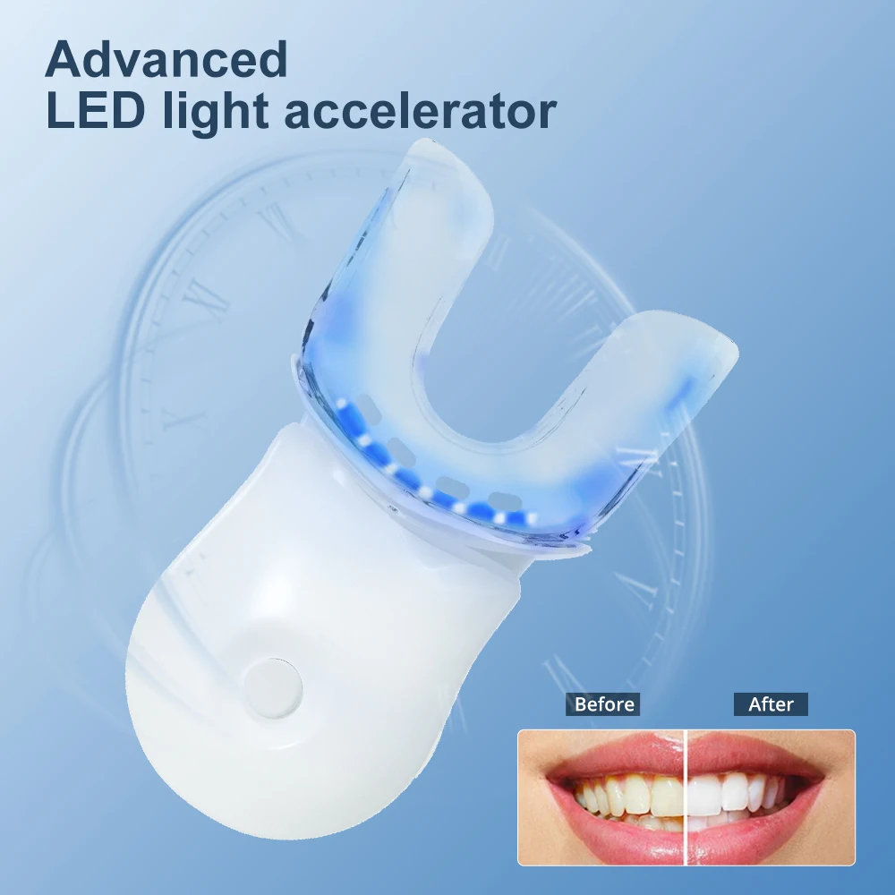 

Светодиодный светильник для отбеливания зубов, отбеливающий 6X синий свет, УФ-свет, отбеливающий лазерный светильник для отбеливания зубов, отбеливающая лампа для личного домашнего использования