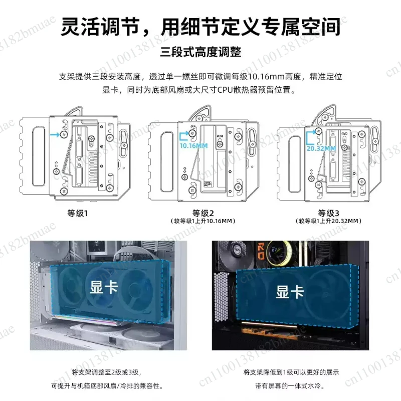 Graphics Card Bracket Multi-directional Vertical Graphics Card Bracket PCIE 5.0 Extension Cable VG4-5 Graphics Card Bracket