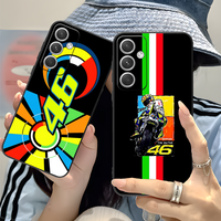 Mobile Rossi Motor Phone Case for Samsung Galaxy S24 S23 S22 S21 S20 S10 S9 Plus FE Ultra Lite Black Cellphones Cover