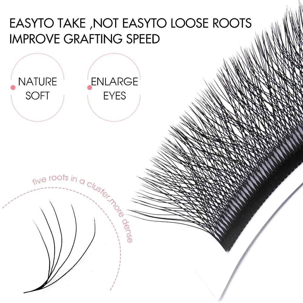 5D False Eyelashes 5D Cilios 5D W Shape Lashes Curl D/L/L+/LU YY Lashes Mix 8-14mm Y eyelashes Extension Brazilian Clia