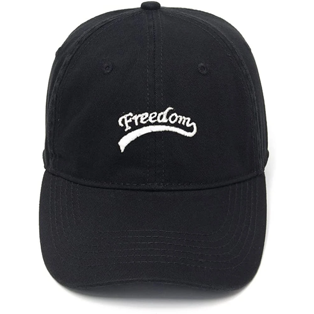 

Lyprerazy Men's Baseball Cap Freedom Embroidery Hat Cotton Embroidered Casual Baseball Caps