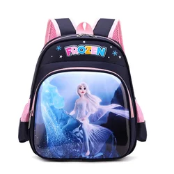 Disney Frozen Cartoon Mochila Escolar para Crianças, Aparência Brilhante, Moda Trendy, Confortável 3D Hard Shell Mochilas, Presentes