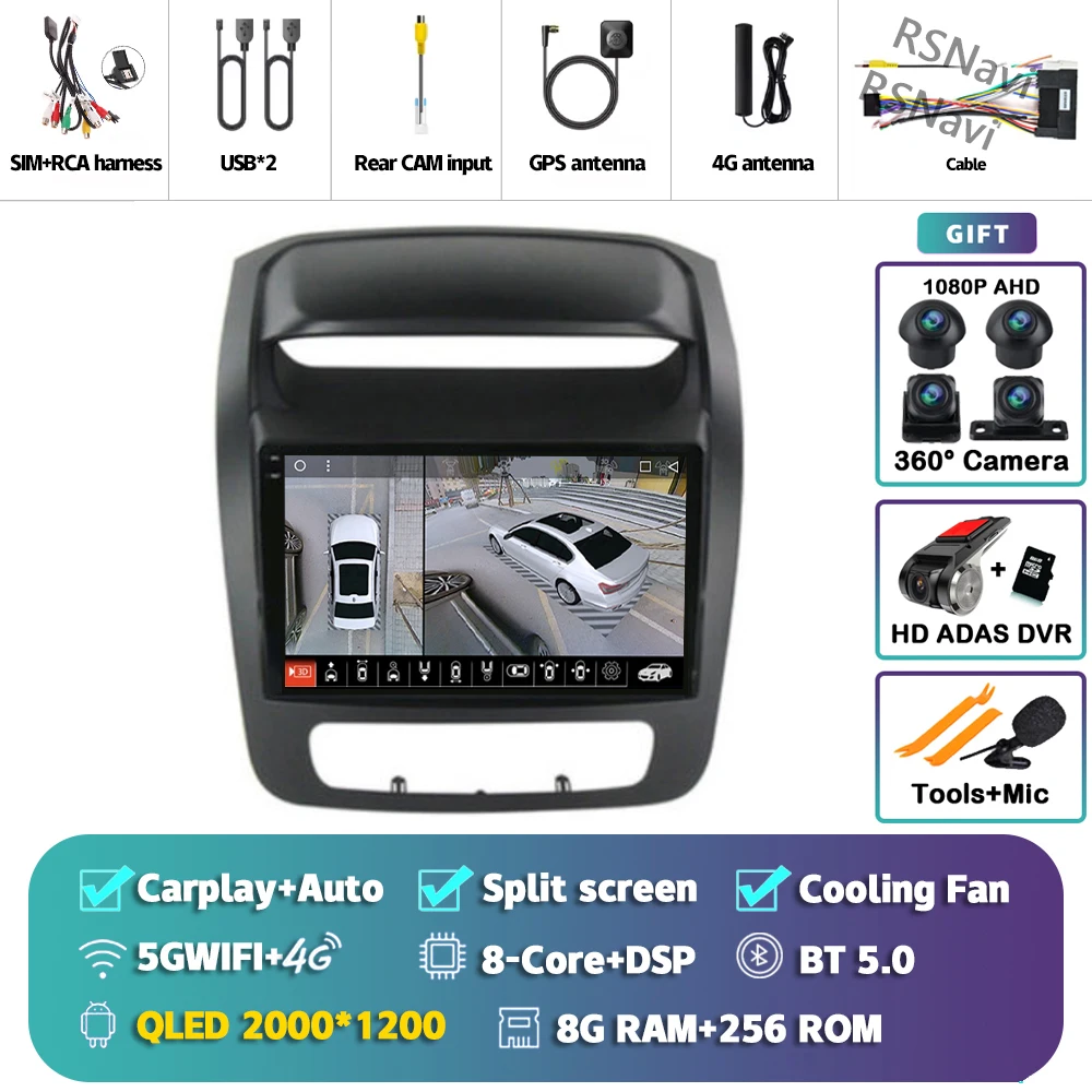 RSNAVI Android 15 Carplay Auto Für Kia Sorento 2 II XM 2012 2013 - 2021 Auto Radio Navigation 2 Din Stereo Player video GPS Kopf Einheit BT 7