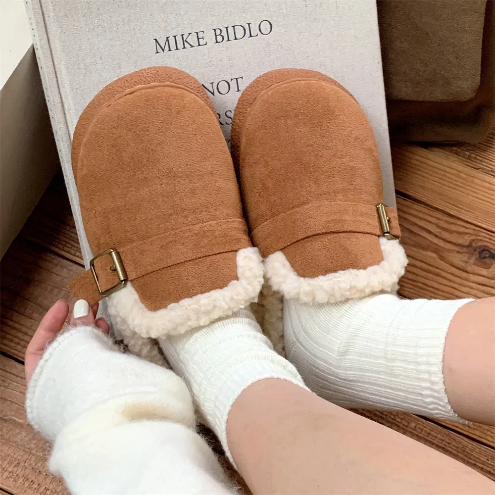 

Classic Outdoor Cotton Slippers New Warm Footwear Slippers Fashion Outer Autumn Winter Wear Women's Light Shoes Retro style