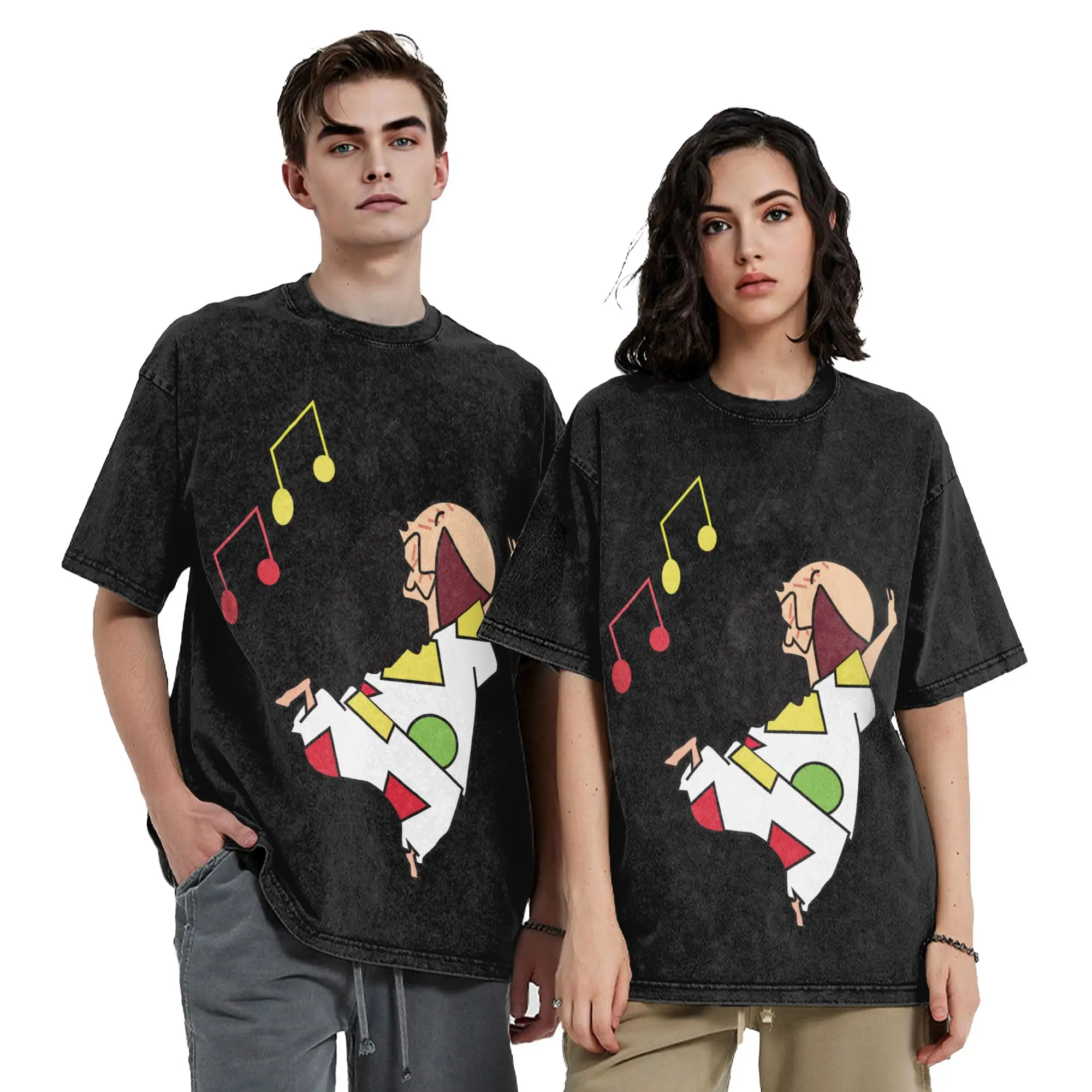 Crayons Shin-Chans Anime Washed T Shirts Streetwear Fashion T-Shirts  Tees Men Women 100% Cotton Harajuku Summer
