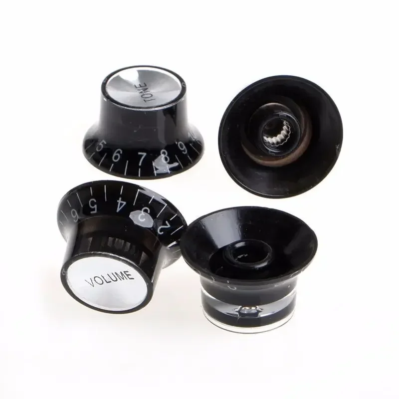 6mm Volume Control Knobs Aluminum Alloy Potentiometer Knob Cap Guitar 2 Tone 2 For Gibson Les Paul SG Guitars Accessories Parts