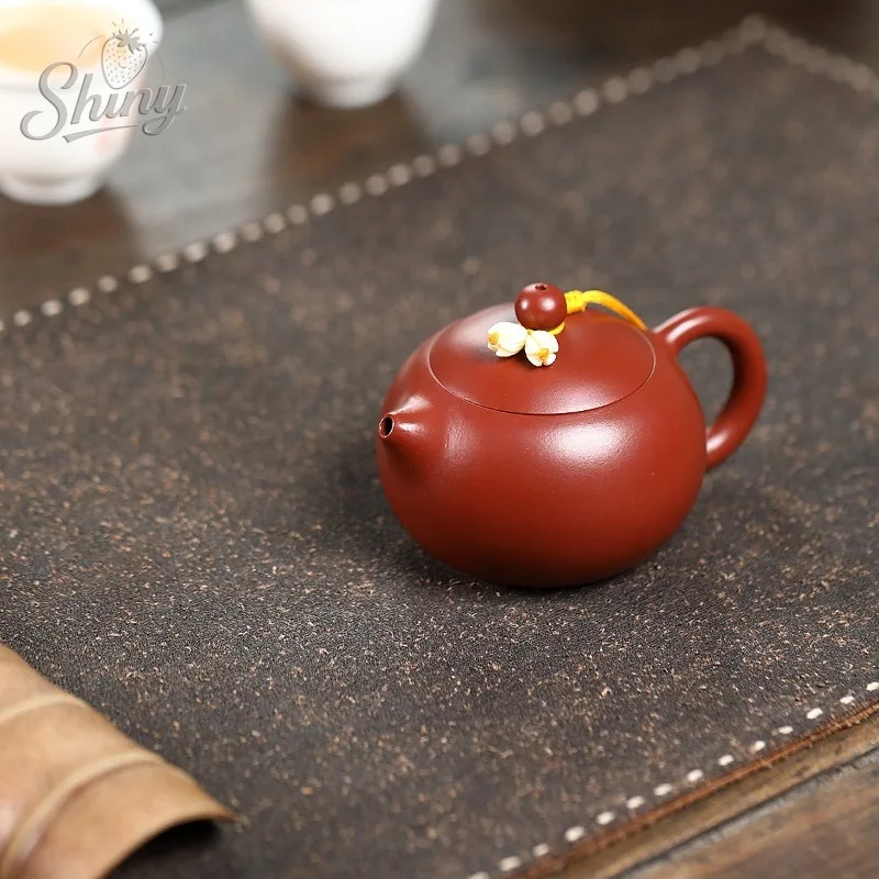 Yixing Purple Sand Pot Artisan Handmade Original Mine Dahongpao Xishi Small Kung Fu Tea Set