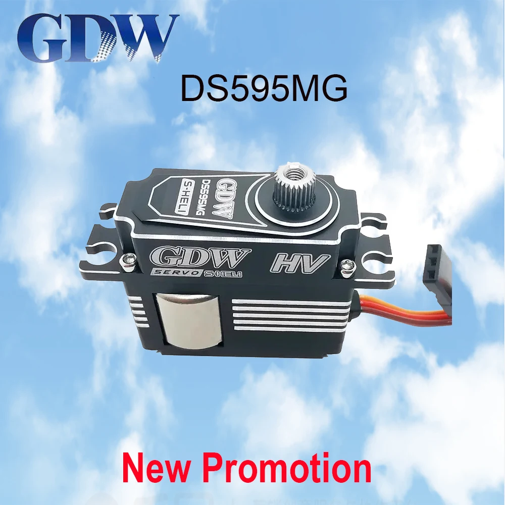 GDW RC Servo DS595MG Narrow Frequency Lock Tail Medium Metal Coreless Steering Gear For Yato 470l TG520 XL520 Helicopter Parts