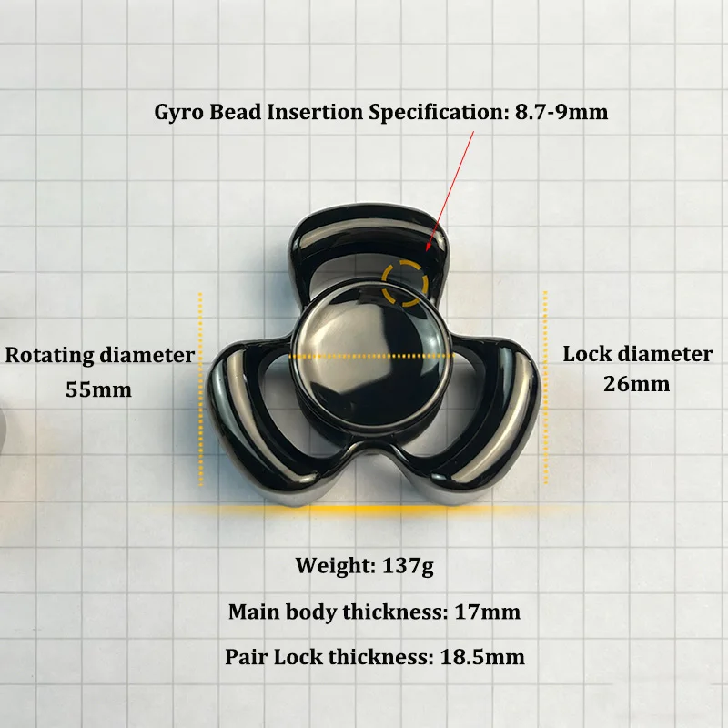 EDC Horizon mega Gyro Fidget Spinner Metal una herramienta enfocada para adultos para aliviar la ansiedad y relajar la y la yema del dedo juguetes para aliviar el estrés