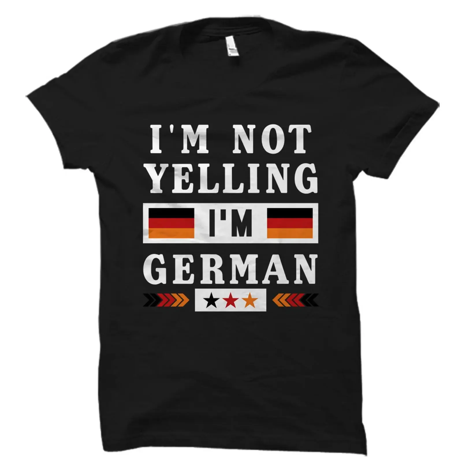 I'm Not Yelling German Funny Germany Flag T Shirt National Pride for Heritage vintage Washed Slightly Soft Stylish Stretched