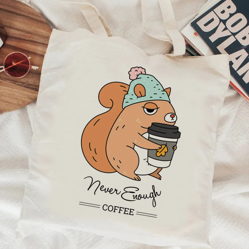 Squirrel shopping bag eco shopper cotton shopper shopping bolsas de tela bag boodschappentas foldable cloth cabas