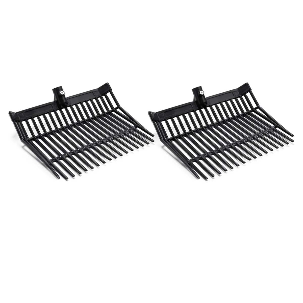 

Manure Fork Replacement Head, Pitchfork Head, Horse Manure Rake, for Picking Up Manure, Stable Waste Removal,Black,2Pcs