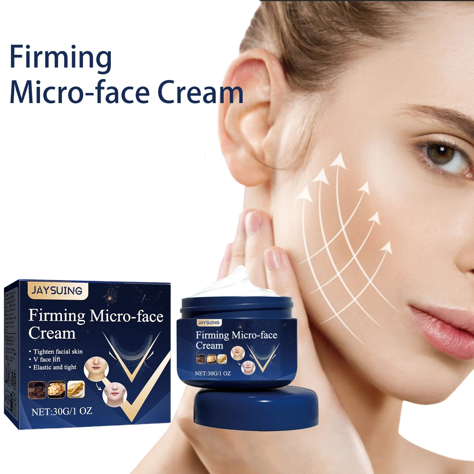 

V-Shaped Firming Cream Tightens Facial Contours Removal Double Chin Improve Loose Skin Anti Wrinkle Brighten Face Lifting Cream