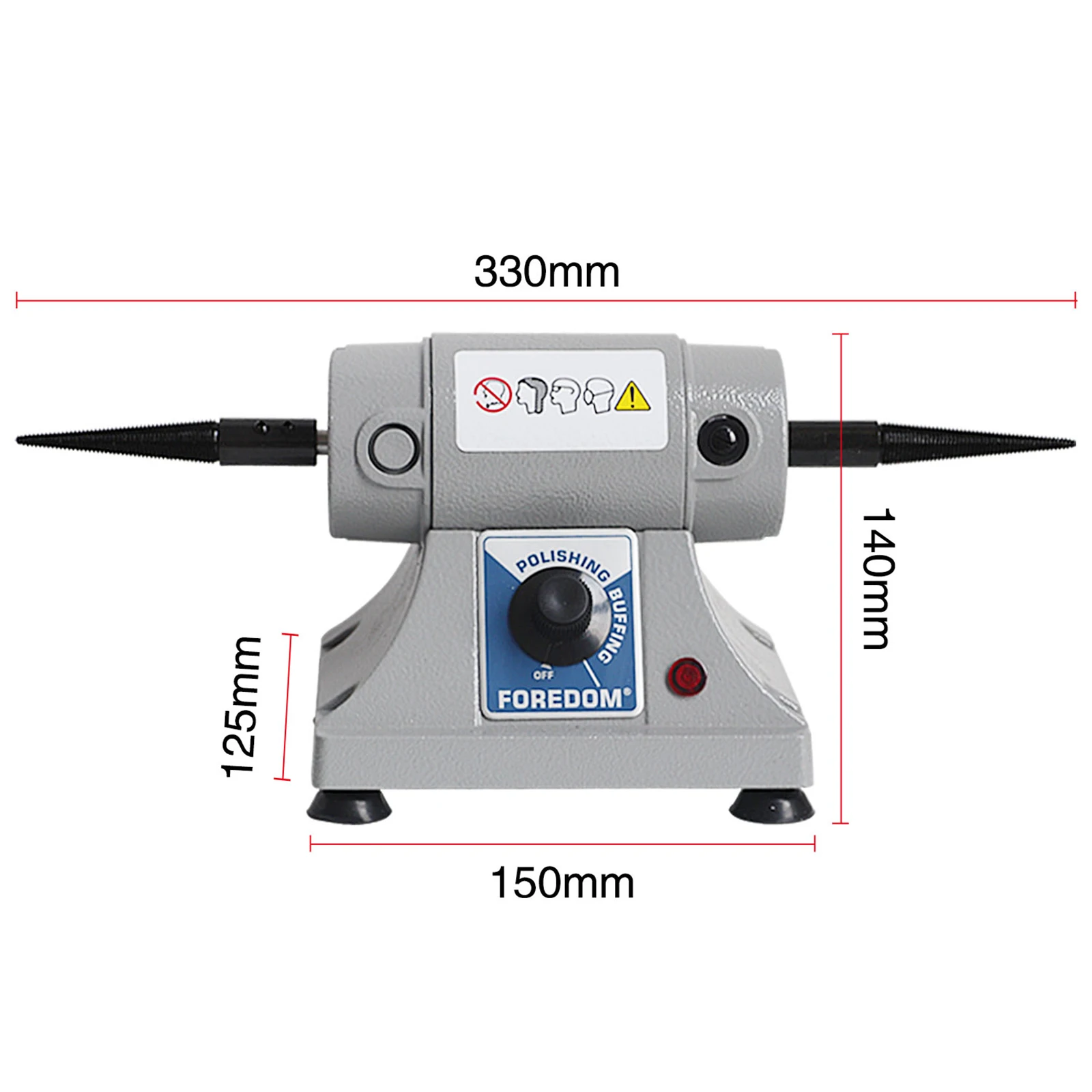 Tabletop Polisher 7000rpm  Adjustable Double-Head Tabletop Buffing Wheel Polisher for Foredom Bench Lathe Grinding Machine