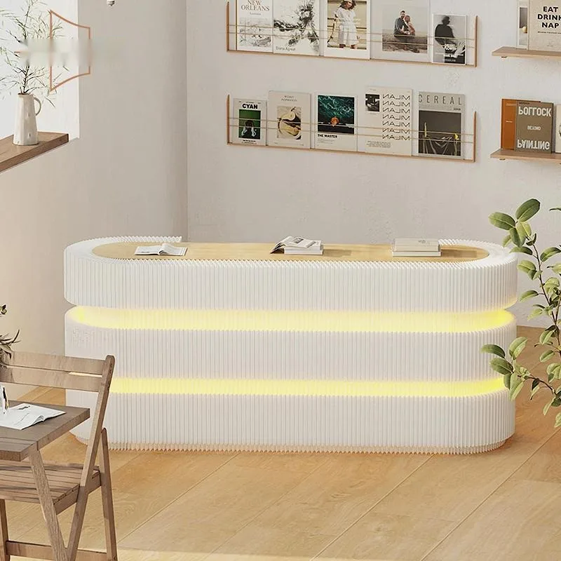 Folding paper display reception desk Nakajima Taiwan movable window dessert table office exhibition simple display rack