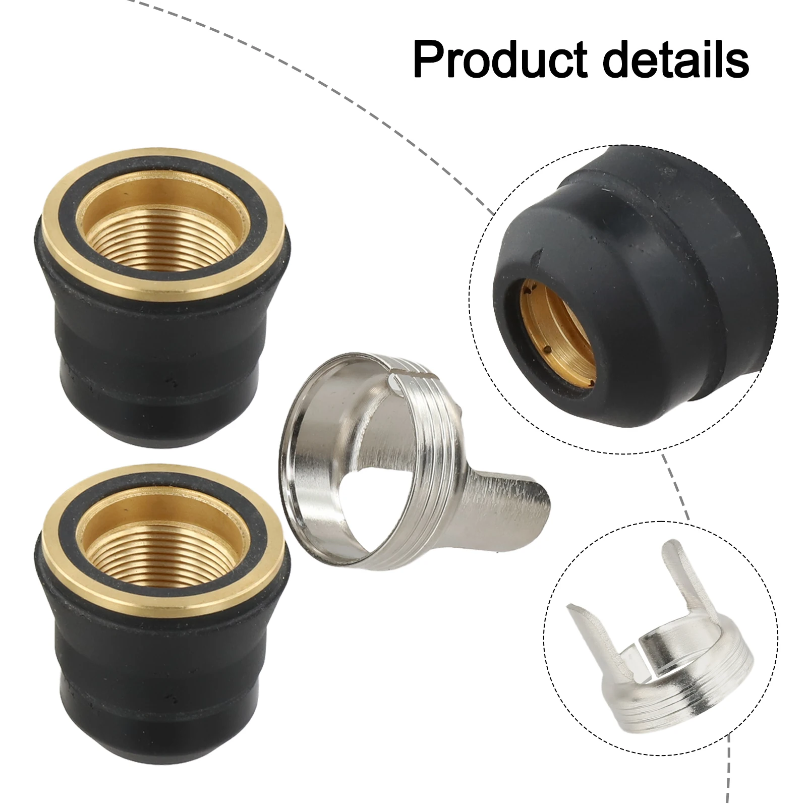 

Комплект из 3 держателей для плазменных защитных колпаков S45 для резаков PT60 и IPT60, OEM-запчасти для плазменной резки, сменные расходные материалы