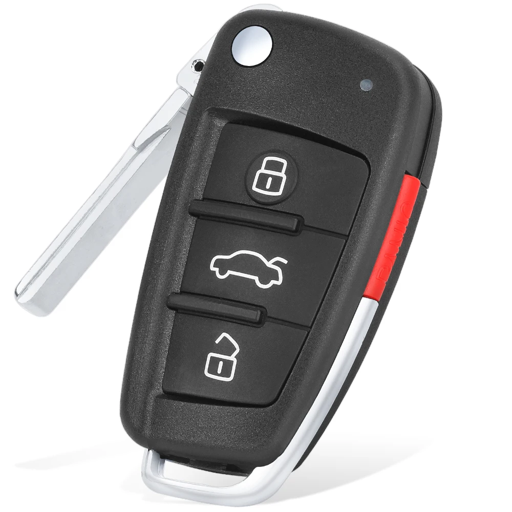 

KEYDIY 8P0837220E,8P0837220P 315MHz ID48 Chip Flip Remote Car Key Fob 4 Button for Audi A3 TT 2007 2008 2009 2010