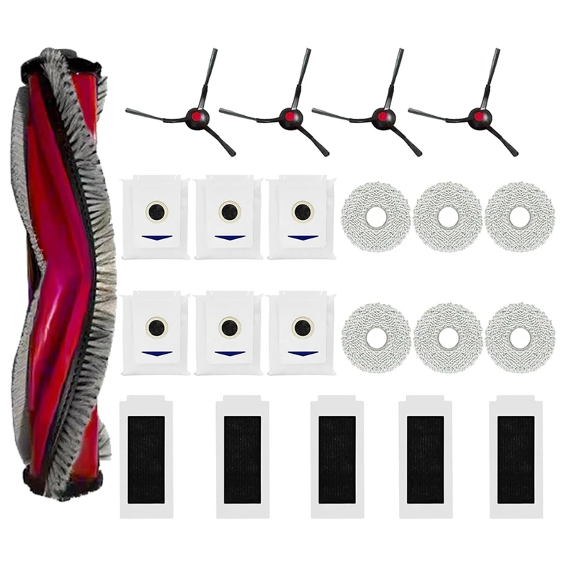 N85R-ECOVACS DEEBOT T30 PRO 옴니 메인 사이드 브러시 Hepa 필터 걸레 천 먼지 봉투 진공 청소기 액세서리