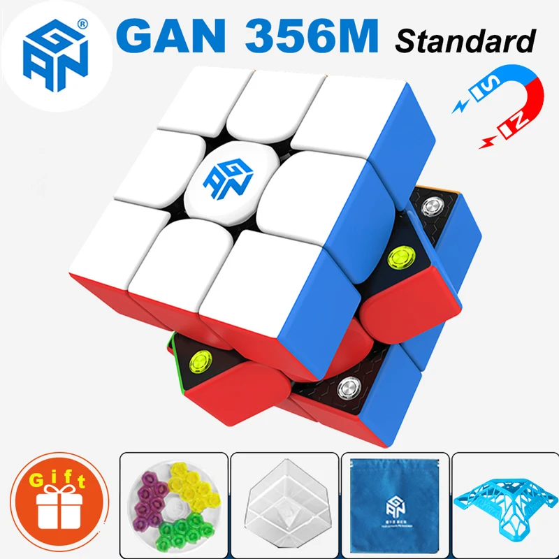 GAN 356 Magic Cube 3x3 (GAN356 RS No Magnet) GAN356M Magnetic Speedcube Professional Speed Puzzle 3×3 Gancube Toys Magico Cubo