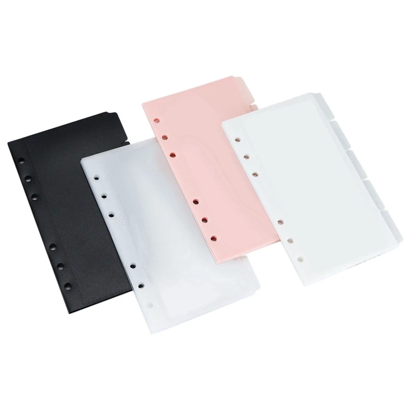 

20Pcs A6 Binder Pockets 6 Holes Budget Cash Envelopes For 6-Ring Budget Binder Notebook Easy To Use