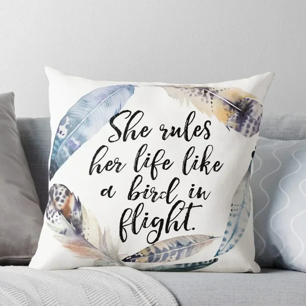 

Bird in Flight - Rhiannon Lyrics Throw Pillow Throw Pillow Covers Christmas Pillow