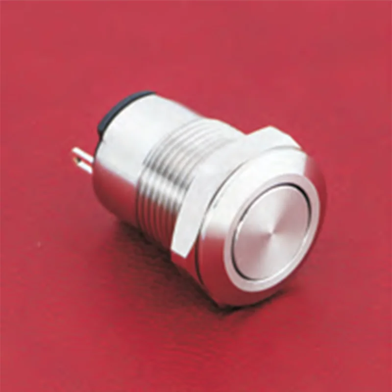 High quality IP65 Stainless button Latching/momentary Mounting hole diameterΦ12mm Convex and concave YELLOW/RED/BULE/GREEN LED