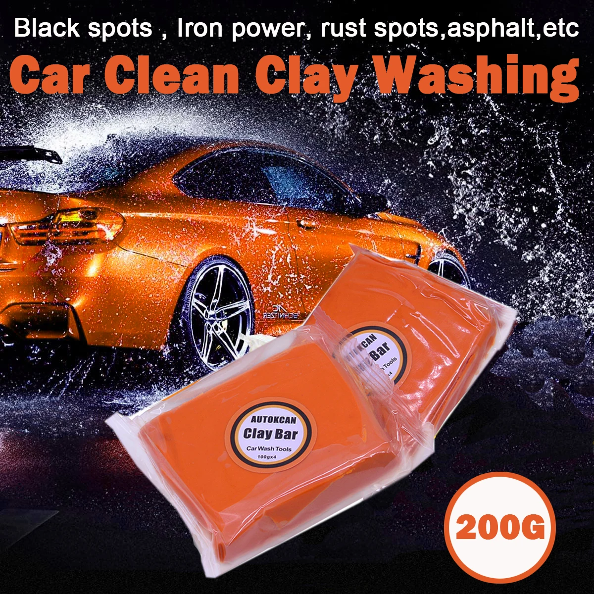 200g Car Washing Mud Magic Clean Clay Bar Magic Car Detailing Clay Detailing Care Auto Paint Maintenance Fine Medium Heavy Grade