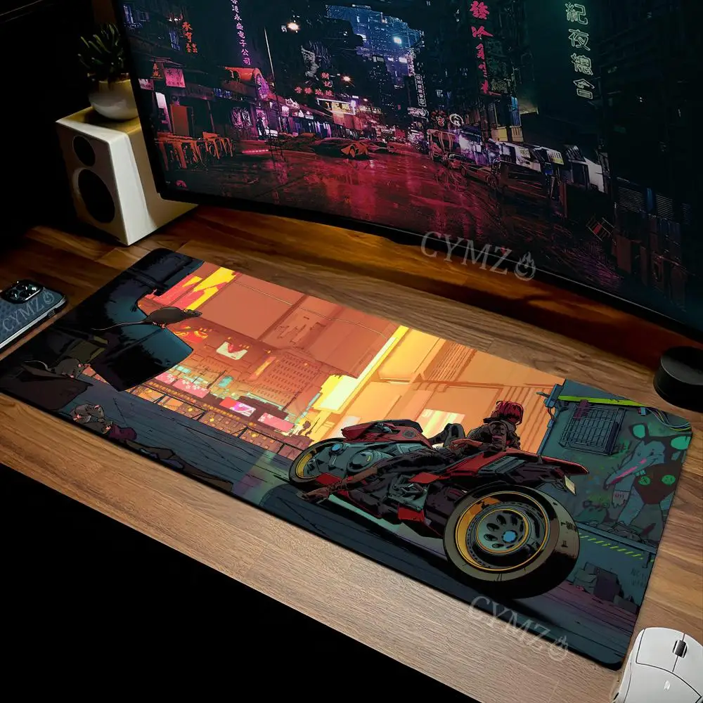 

Futuristic City Themed Illustration Mouse Pad Desk Mat Gaming pad pc accessories keyboard 30X80CM mouse pads Office carpet