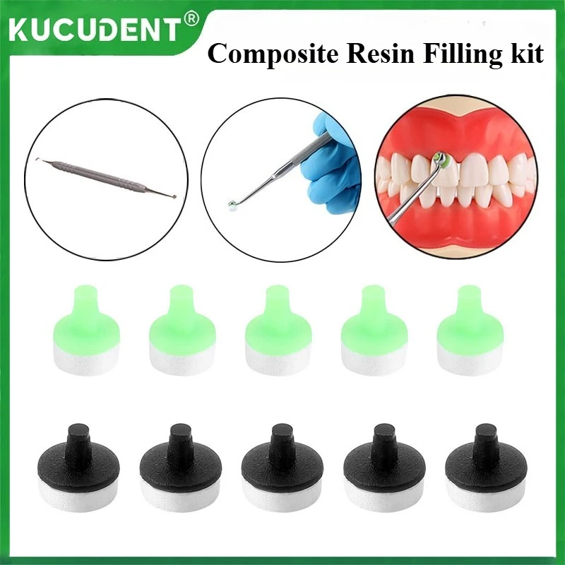 

Dental Resin Filling Kit Composite Light Cure Holder Molding Tools Spatula Fast Quick Foam Pad Handle Trimmer for Dentist Care
