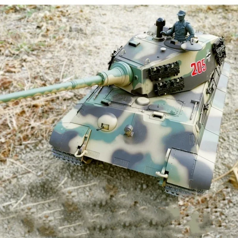 Henglong Remote-controlled Tank Metal Toy Car, Professional Rechargeable Tracked Off-road Military 3888 Tiger King Henscher