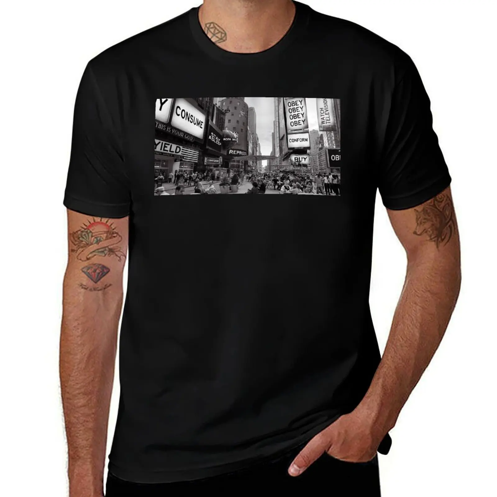 They Live ... ConSume T-Shirt Breathable Mesh Panel T-Shirt