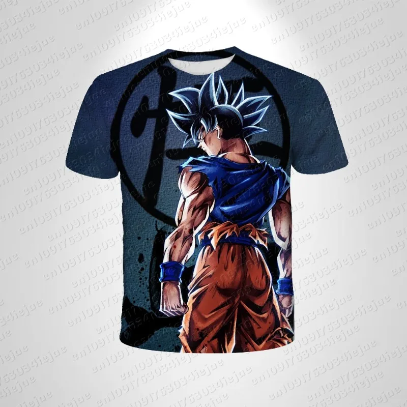 2026 Anime Dragon Ball Z Super Saiyan Men's Clothing Kids CosPlay Goku T-shirt Japanese Boys T-shirt Breathable Short Sleeves - view 2