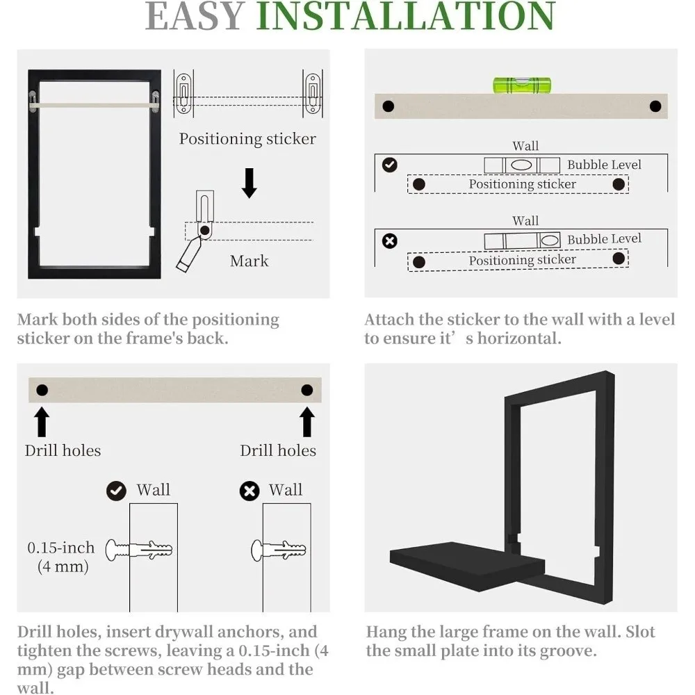 Versatile Floating Style Wooden Wall Shelf Square Decorative Wall Mounted Shelf Plant Display Rack Candles