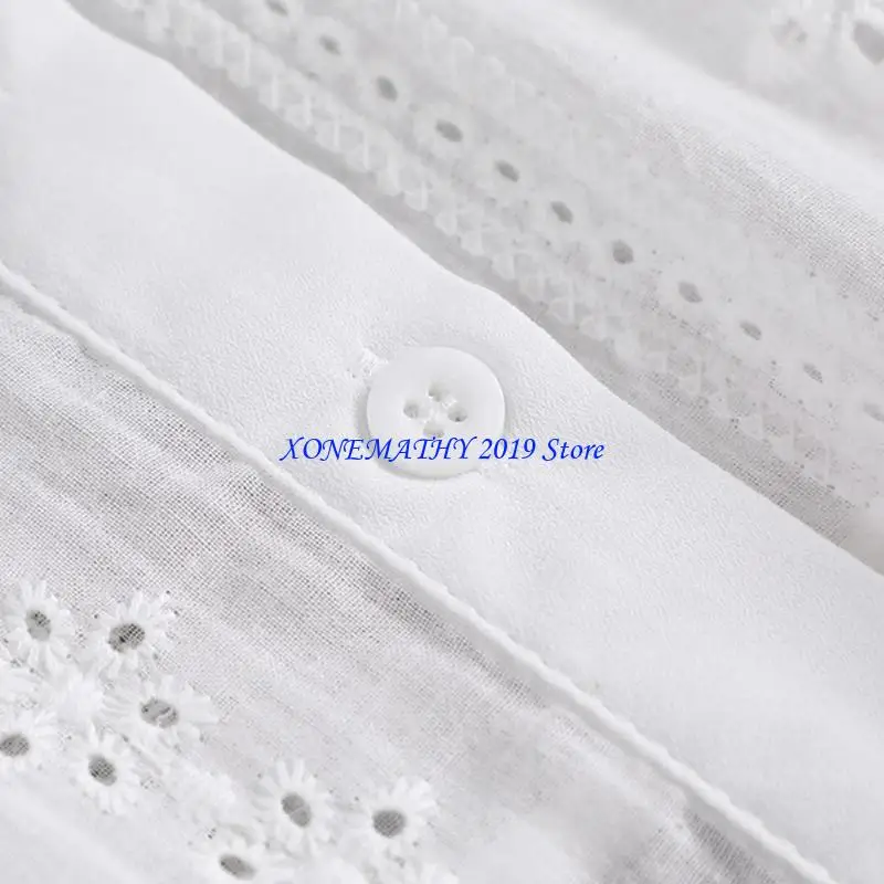 

F42F Women Lace Collar Detachable Lapel Choker Necklace Shirt Fake False Blouse Vest