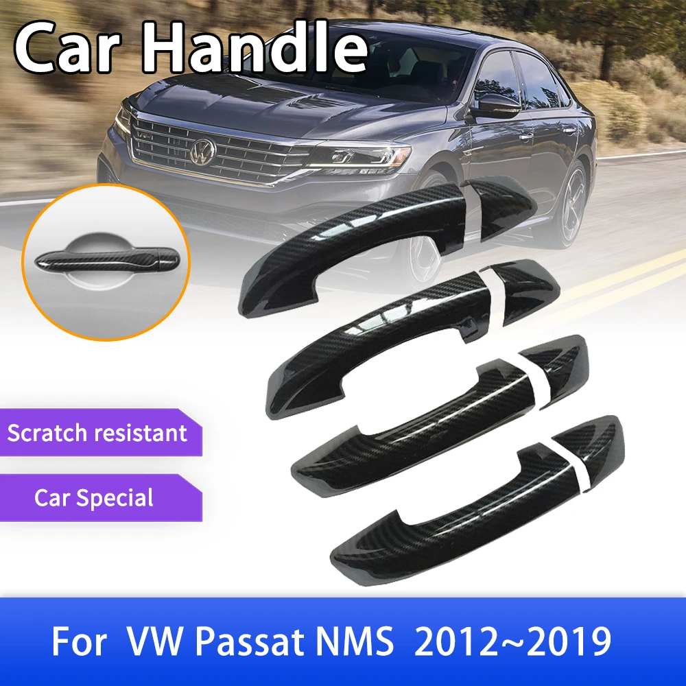 

Carbon Fiber Door Handle Cover Catch Trim for Volkswagen VW Passat NMS A32 A33 2012~2019 Car Exterior Accessories Style Stickers