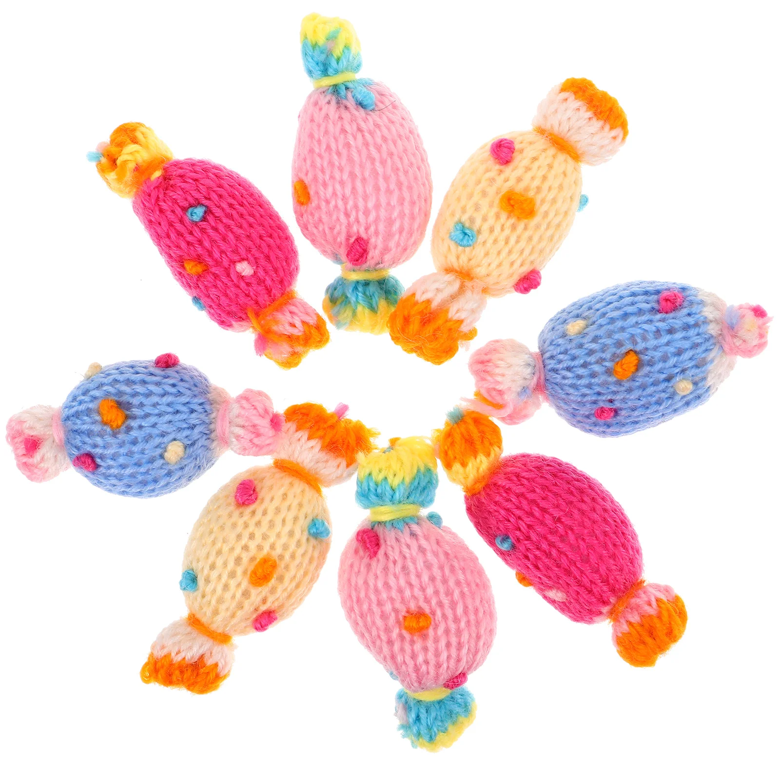 

8 Pcs Colorful Candy Ornaments Decorations DIY Bag Handicrafts Clothing Embellishment Wire Accessories for Clothes