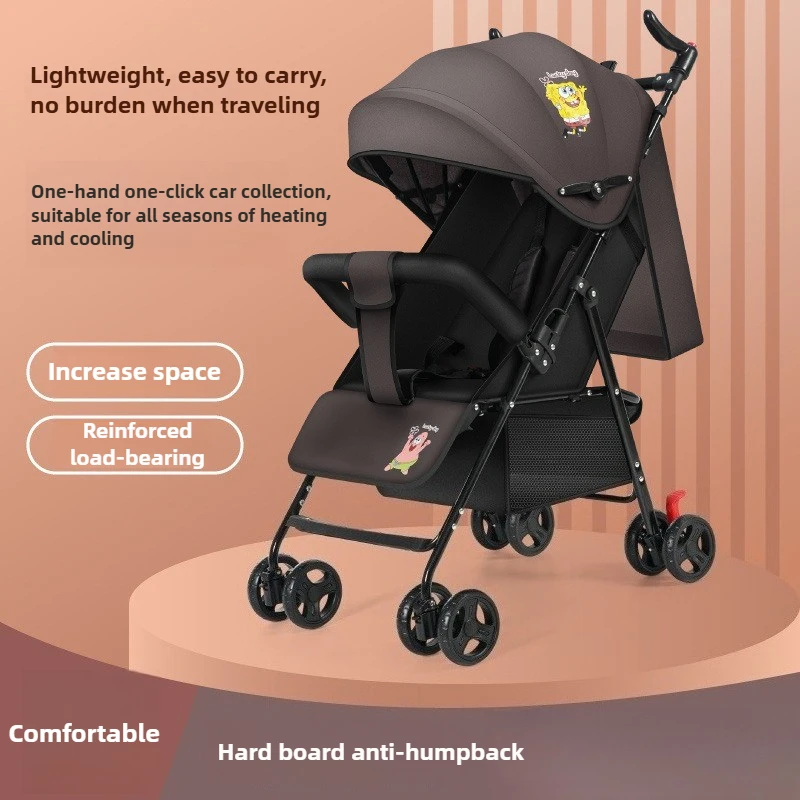 

Baby Stroller Is Lightweight, Foldable, Easy To Sit and Lie Down, Shock-absorbing, Multifunctional, Four-wheeled