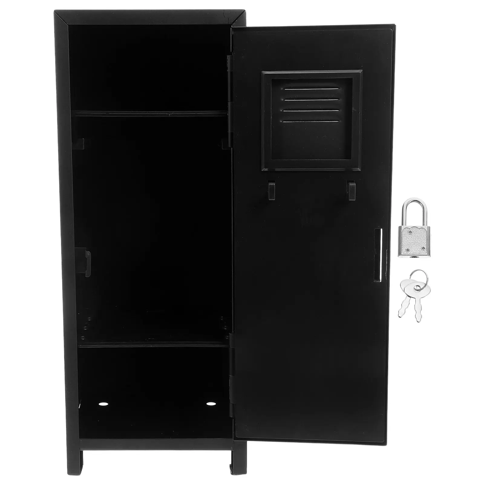 

Metal Desktop Storage Organizer Lockable Small Vertical Cabinet Locker with Lock Keys for Office Bedroom Living Room Secure