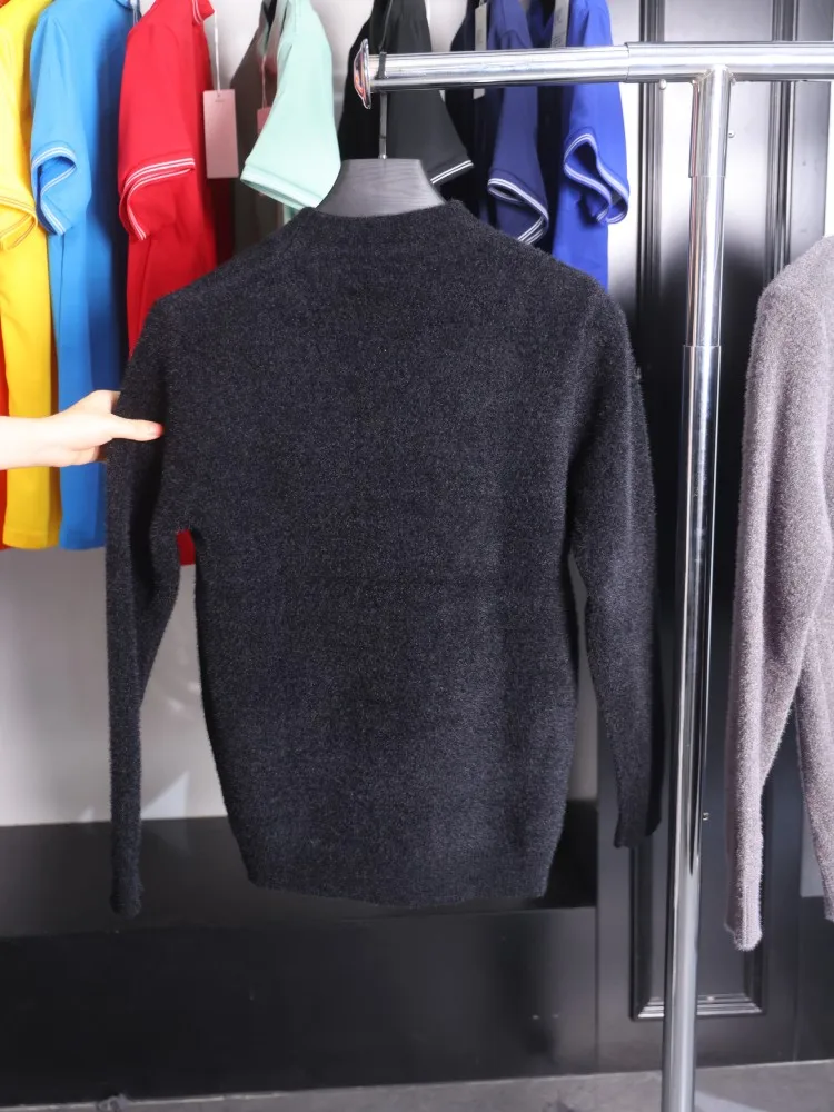 

Homesi вязаный свитер, повседневный удобный облегающий свитер с высоким воротником, мужская верхняя одежда Faion Urban Sle Long Sve, молодежная одежда