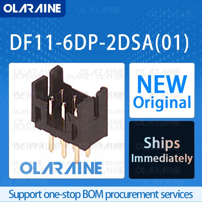 

20/50/100Pcs DF11-6DP-2DSA(01) 100% brand new original микросхема Headers and wire housings Connector 6 Position 2 A