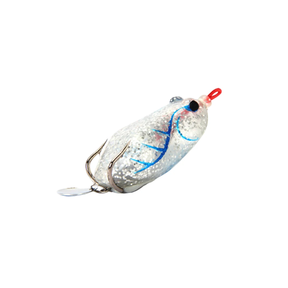 

Thorny Frog Bait Artificial Lure Fishing Black Treble Hooks Fake Tube Professional High Simulation Bright Colors Attract Fish