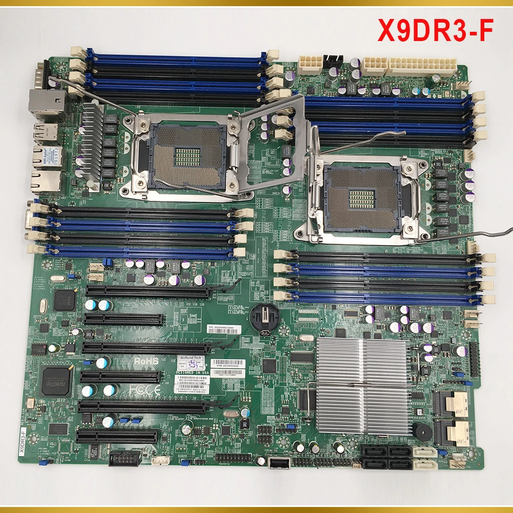 X9DR3-F For Supermicro Server Motherboard LGA2011 Support E5-2600 V1/ V2 Family ECC DDR3 8x SAS Ports From C606