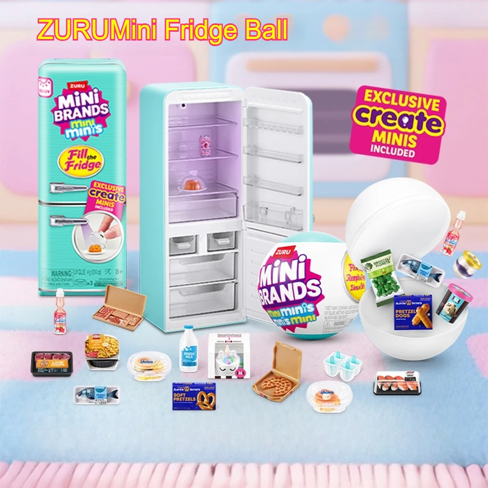 العلامات التجارية الصغيرة Minis Zuru لعبة مصغرة قابلة للجمع مفاجأة صندوق أعمى ألعاب مصغرة العلامة التجارية ملء كرة الثلاجة #1