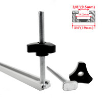 10 Pack T Bolt and Nut Set M8 Woodworking Tool Jigs Screw Slot Fastener and Through Hole Nut Miter Track Bolts Jig W/ Thread